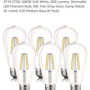 Vintage LED Edison Bulbs 75W - 6 bulbs per box. 11 boxes available.